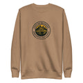 Premium Bridge Logo Sweatshirt, latte, front view — City of Bridges Pittsburgh crewneck